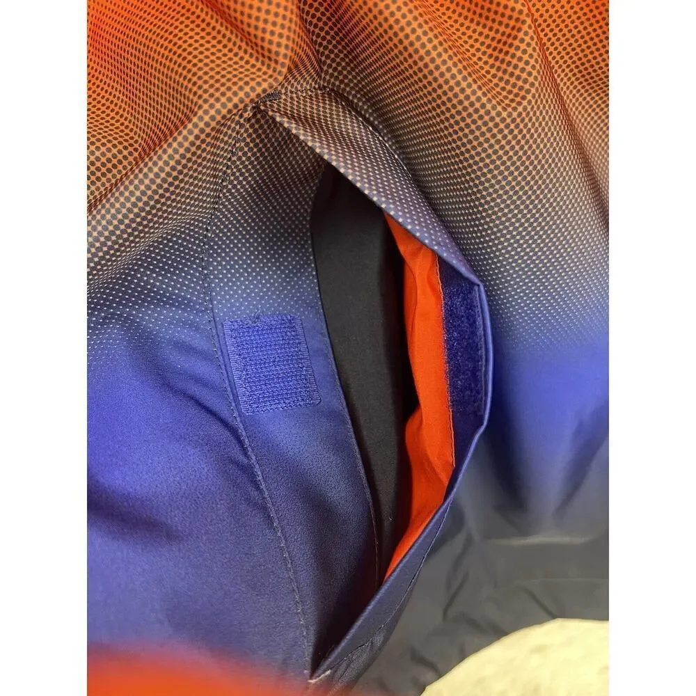 NWT Polo Ralph Lauren Orange Ombre Mens Waterproof Pullover Hoodie Jacket Size S
